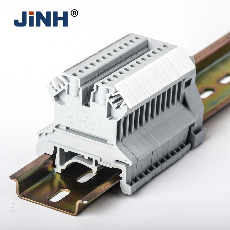 Terminal Blocks Universal DIN Rail Mounted Lug Plate Wiring Row Connection Copper Parts Blue/Gray