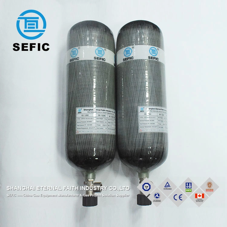 9L 6.8L Sefic Put Into Carton, Then Packed by Wooden Box Inocom Pcp Tank Carbon Fiber