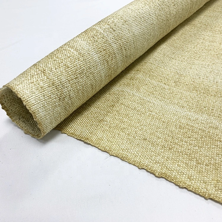 China Supplier Golden Color High Temperature Resistance Vermiculite Coated E-Glass Fiberglass Fabric Vermiculite Coated Fabric