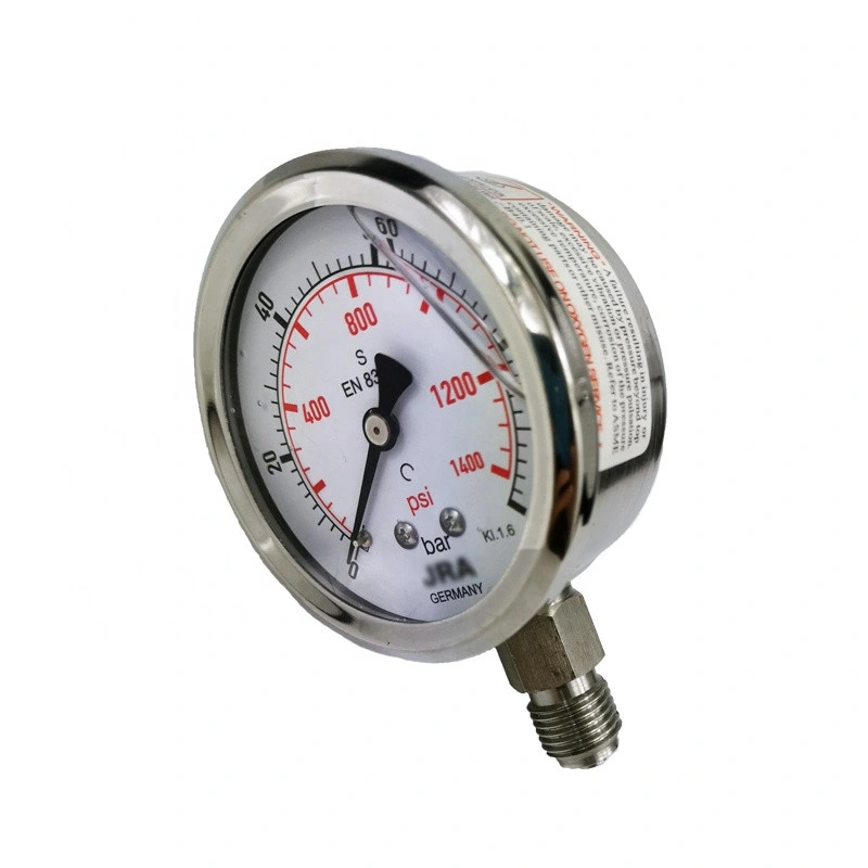 Wholesale/Supplier Factory Direct Supply Stainless Steel Water Oil Gas Pressure Gauge Liquid Filled Pressure Gauge for Agriculture