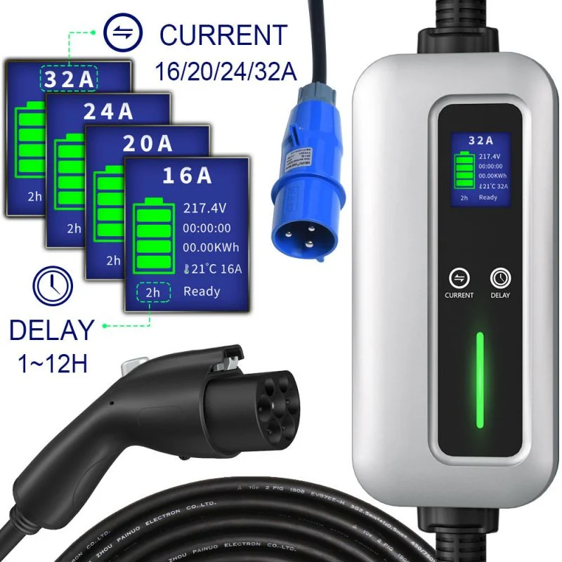 Single Phase EV Wall Charger 32A Gbt EV Charger 7kw for Home