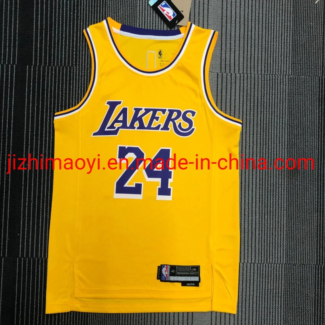 Großhandel/Lieferant Los Angeles Lakers N-B-A 2022 75th Anniversary Diamond Jersey Gelb/Gold Swingman