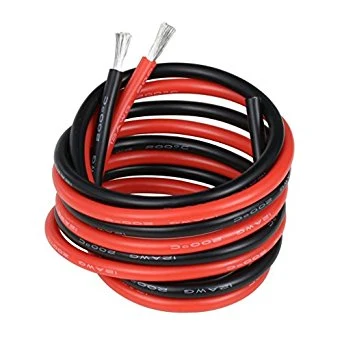 HAUTE TEMPÉRATURE 8AWG 10 AWG 12AWG 6AWG 20AWG 26AWG 22 Câble en caoutchouc silicone résistant à la chaleur 50 mm AWG