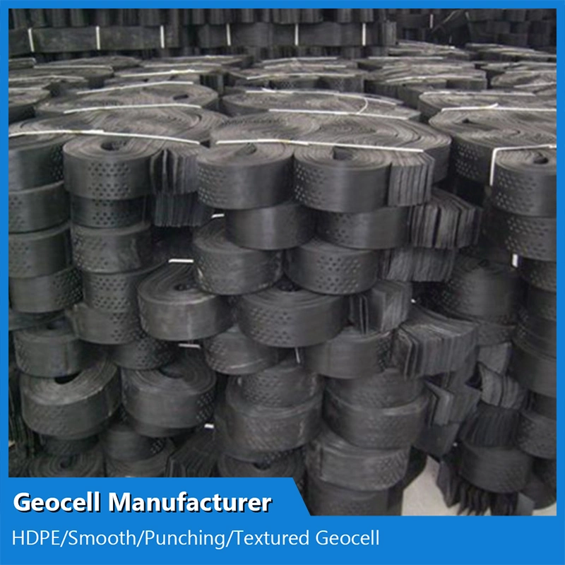 HDPE Geocell ASTM150-445 Smooth Perforated Geo Cell Plastic Building Materials Used in Road Construction Prevent Landslides