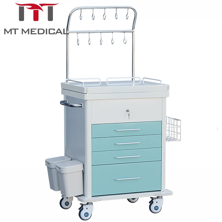 Chariot médical d'hôpital Mt Utilisation médicale Chariot d'infusion en matériau ABS