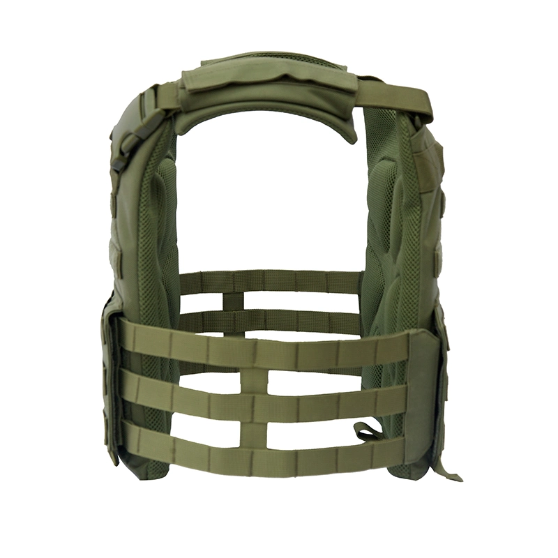 Chaleco de seguridad antibalas de protección corporal ventilado PE/Kevlar tan