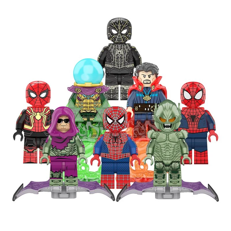 Kt1055 Homem-Aranha Doutor Estranho Mini Figura de Blocos de Construção de Ação de Super-Heróis Brinquedos para Crianças