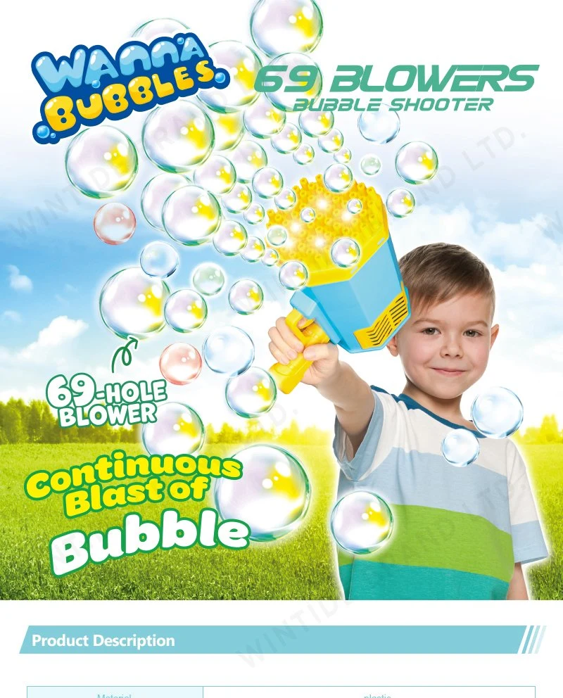 Bubble Machine Gatlin Gun Unisex Toys Bubble Gun