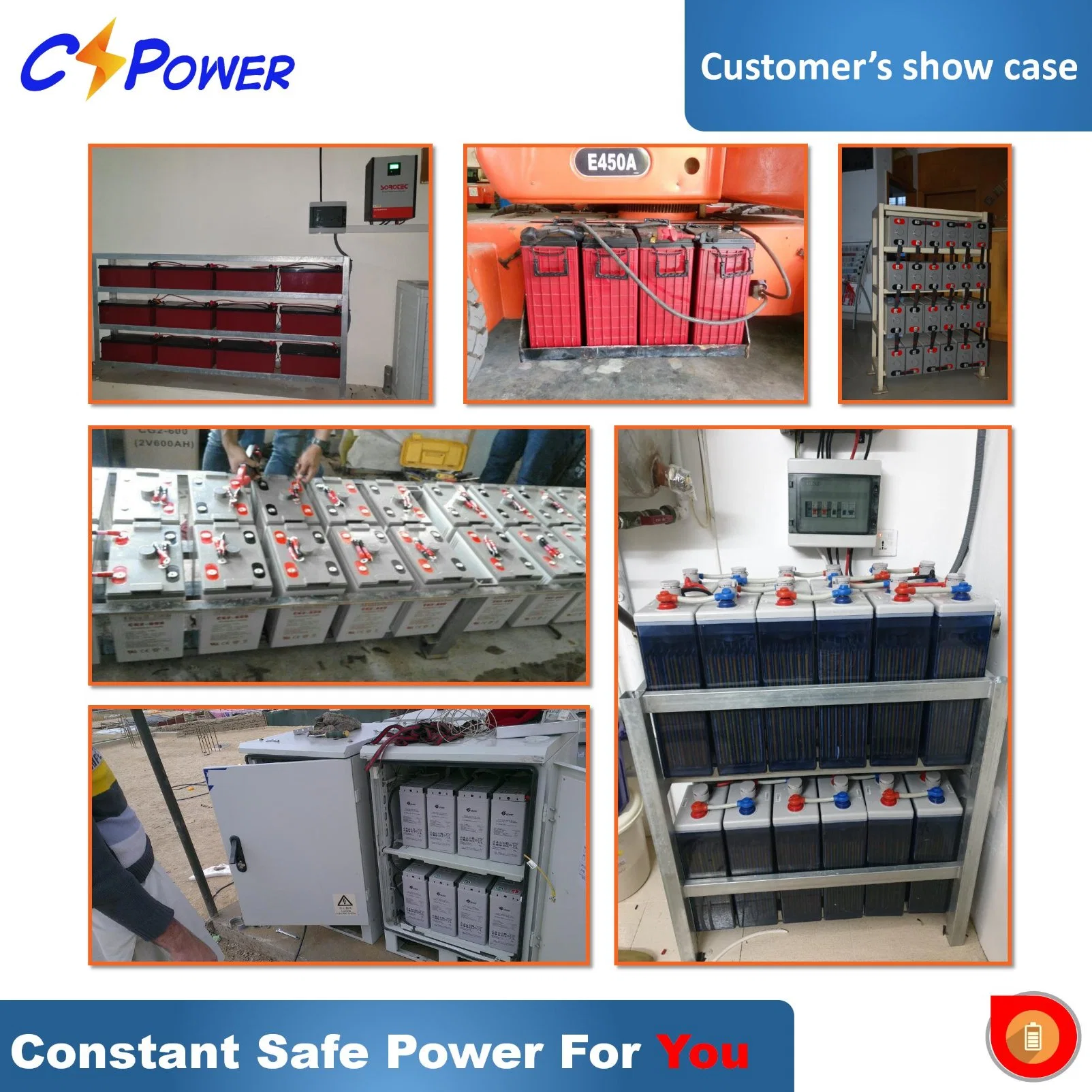 Cspower VRLA SMF 200ah Gel Battery 12V Sealed-Acid-Battery/Solar Battery/Storage-Battery/Solar-Power-Battery/CSM