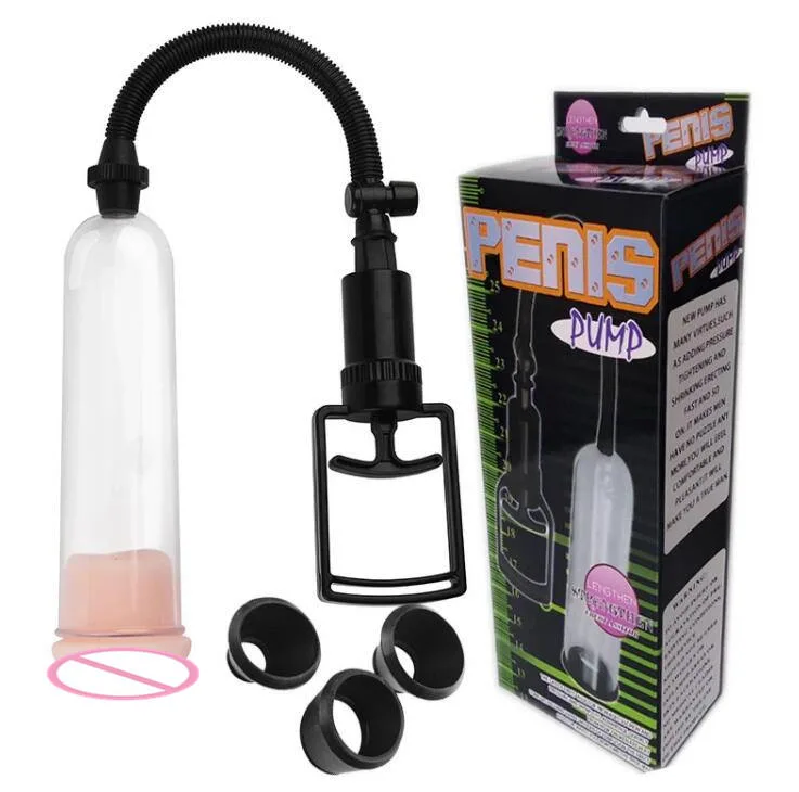 La Bomba de pene de plástico realista Masturbator Vagina consolador pene Enlarger BOMBA DE VACÍO BOMBA de potenciador del pene masculino