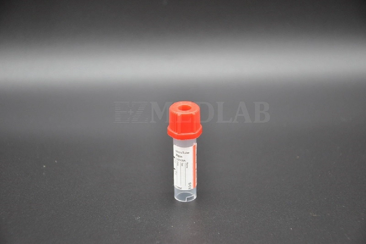 Micro consumíveis médicos descartáveis do tubo de coleta de sangue heparina sódica + tubo de fluoreto de sódio 0,5ml