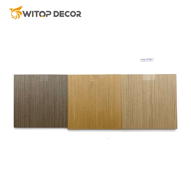 Bamboo Charcoal Fiber Flat Wall Panel WPC Wood Veneer Wall Panel PVC Foam Board