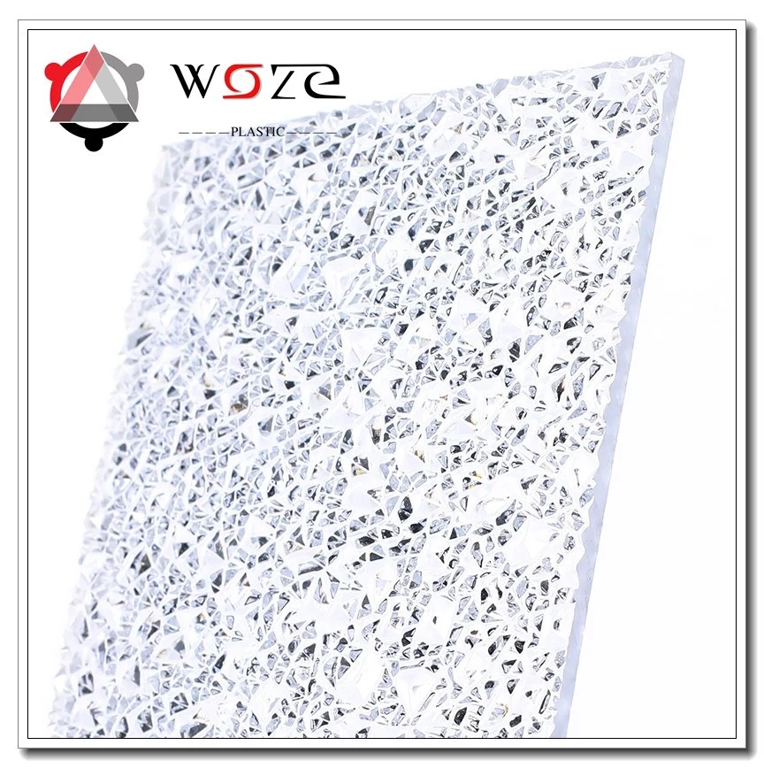 Colorful Diamond Embossed Polycarbonate Sheet Transparent Plastic Panel