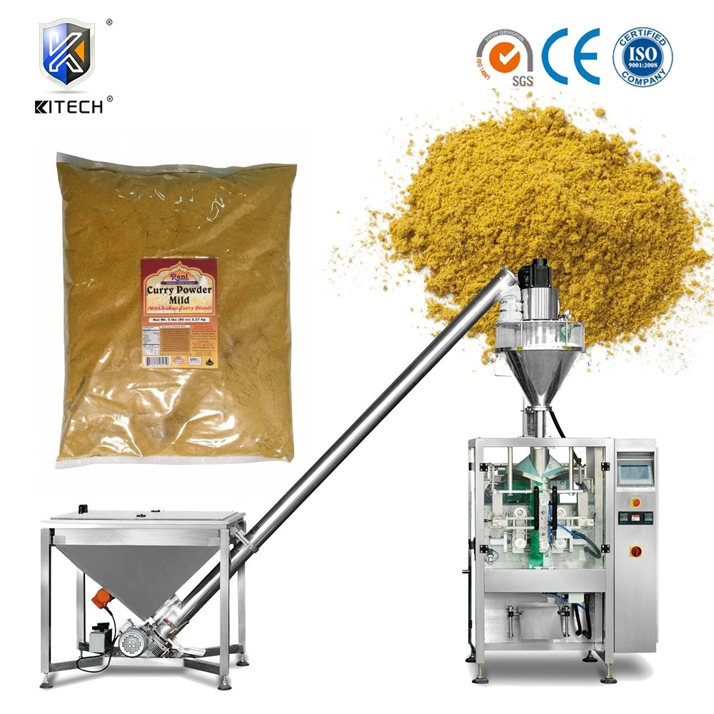 Automatic Curry Lime Coriander Powder Weight Vertical Form Fill Seal Wrapping Flow Packaging Packing Filling Machine