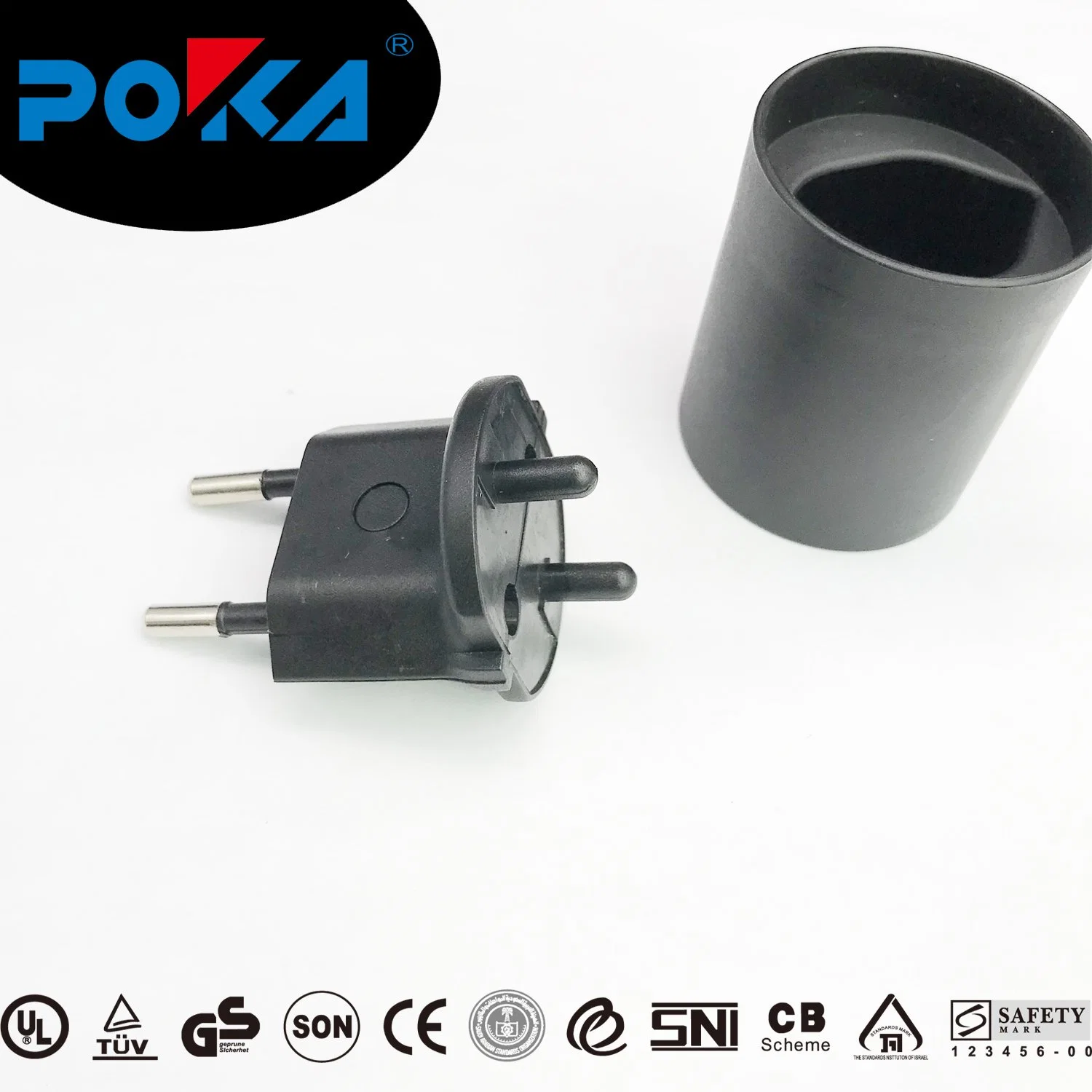 Switzerland 3 Round Pin Plug to EU Plug Adapter Converter