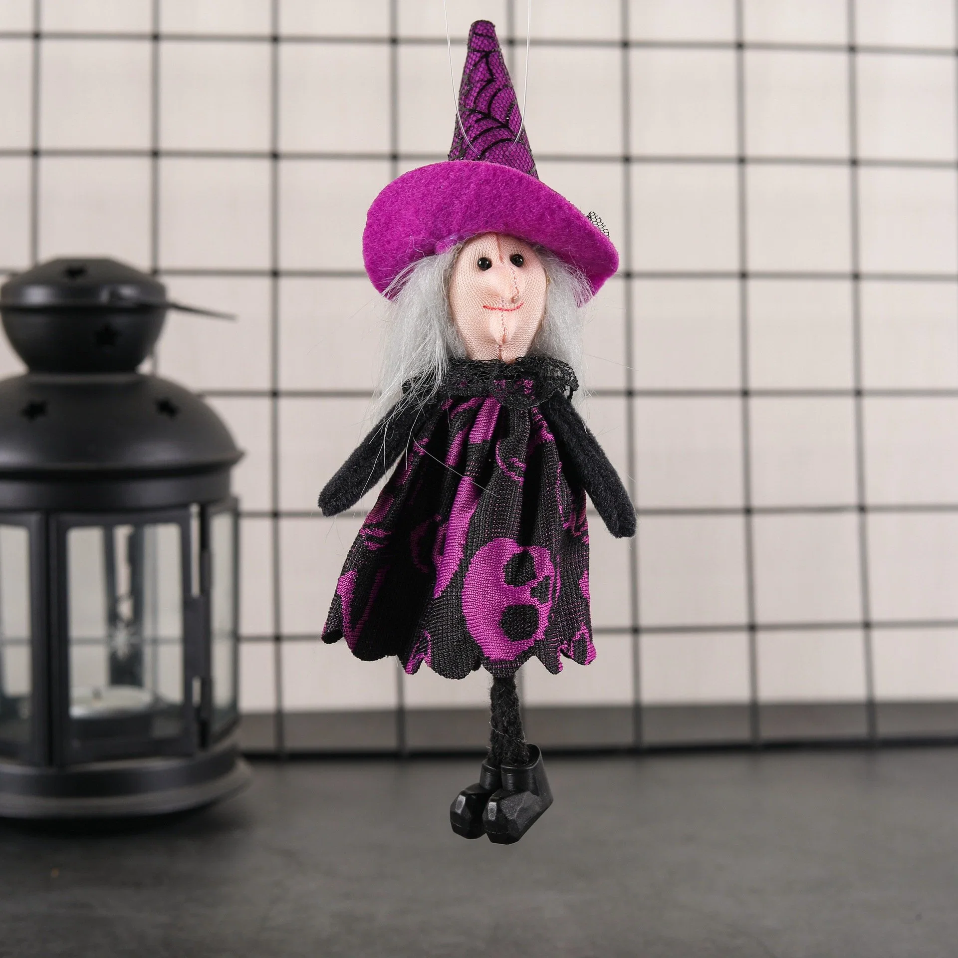 Halloween Decorative Supplies Ghost Festival Creative Cartoon Pumpkin Witch Pendant Children's Party Supplies