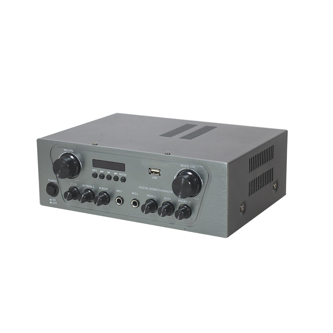 2-Kanal 2,0 250W Kompakter Bluetooth Mini PA Home Entertainment-Audioverstärker-Receiver mit UKW-Radio, MP3/USB/SD/Aux-Wiedergabe