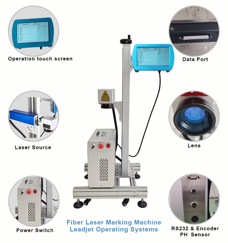 Marcação a Laser de fibra Online Leadjet PVC Impressora /HDPE tubo tubo plástico máquina de Codificação do número de lote