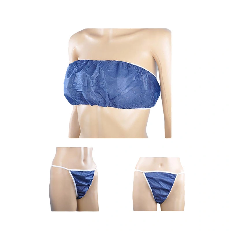 Higiénico sanitarias desechables Nonwoven salón/spa/masaje lencería bragas cómodas Boxer Shorts calzoncillos azul para el hombre