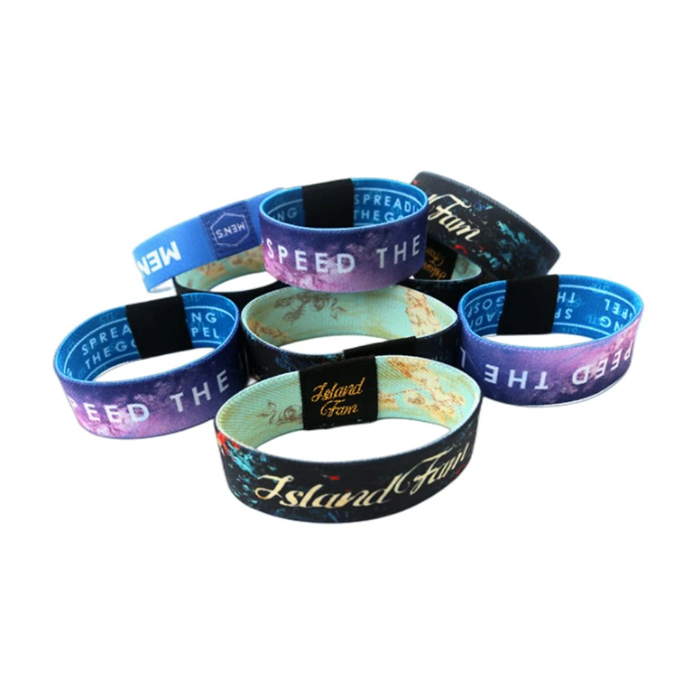 Customized Popular Programmable Tk4100 RFID Woven Elastic Wristband