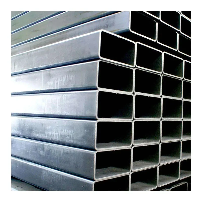 Tubo rectangular cuadrado 50*50 suministro de fábrica tubo metálico 40 *40 Tubería cuadrada galvanizada de inmersión en caliente para edificio estructural