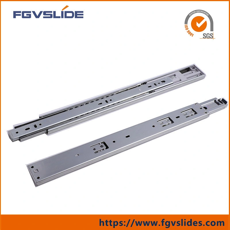 Side Mounting Iron Fifan 1pair in 1 Polybag, 15pairs/Carton Ball Bearing European Drawer Slide