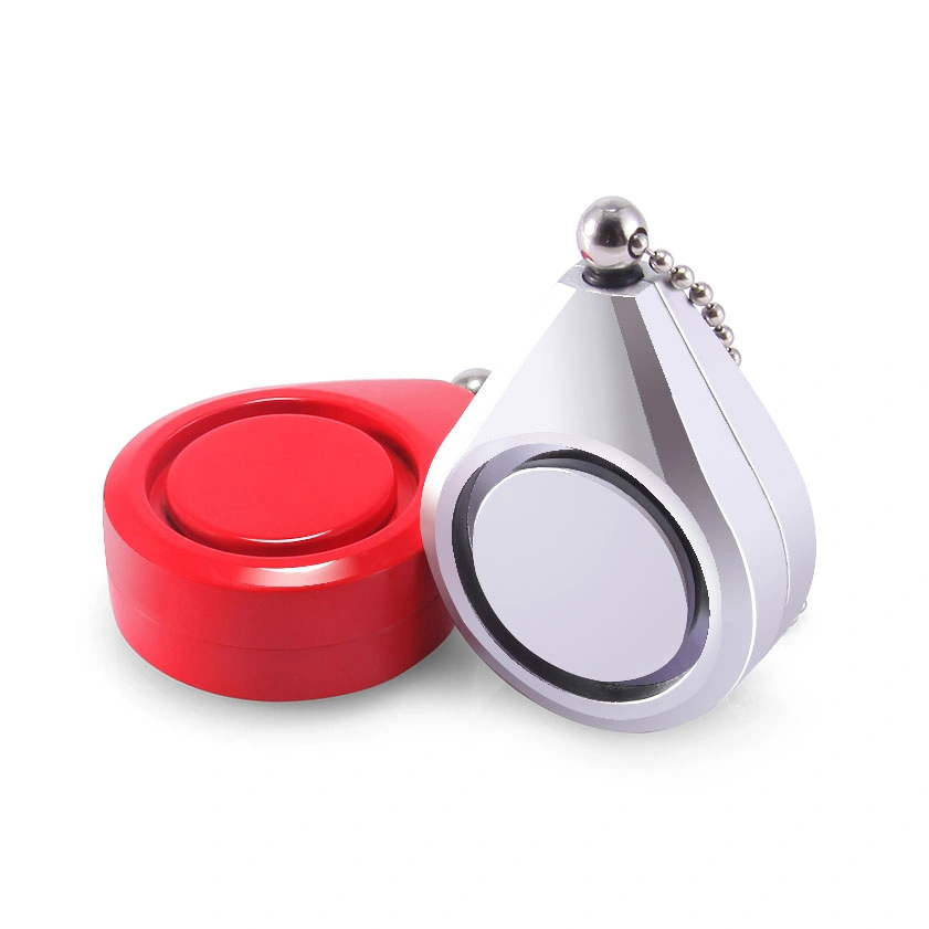 Mini Water Drop Shape alarma personal emergencia Autodefensa personal llavero Alarma