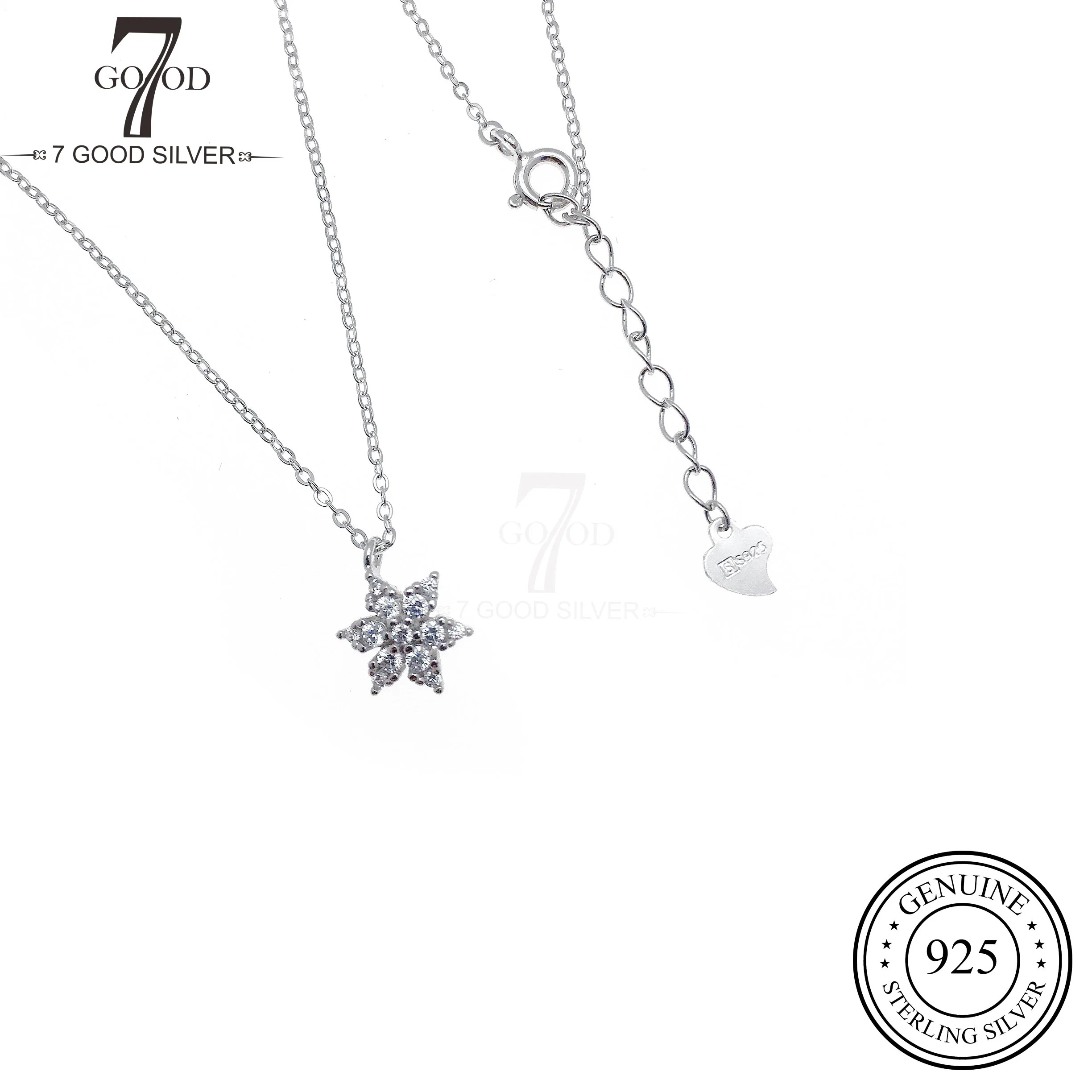 OEM Custom Fashion 925 Silver Jewelry Necklace with Maple Leaves Charm