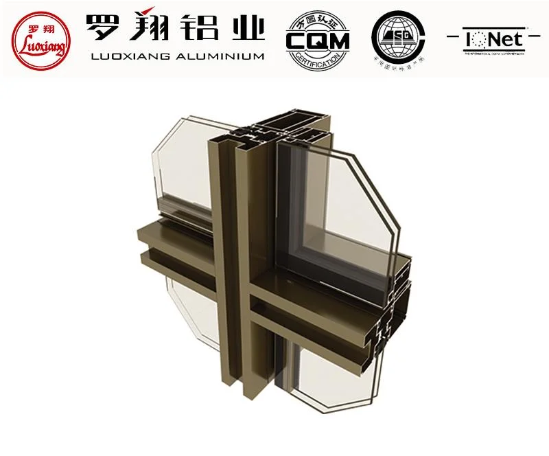 6061/6063/6060/6005/6463 salto térmico personalizado muro cortina de aluminio Puente Roto perfil perfiles de revestimiento de fachada de la construcción de los fluorocarburos//Revestimiento en polvo de aluminio anodizado