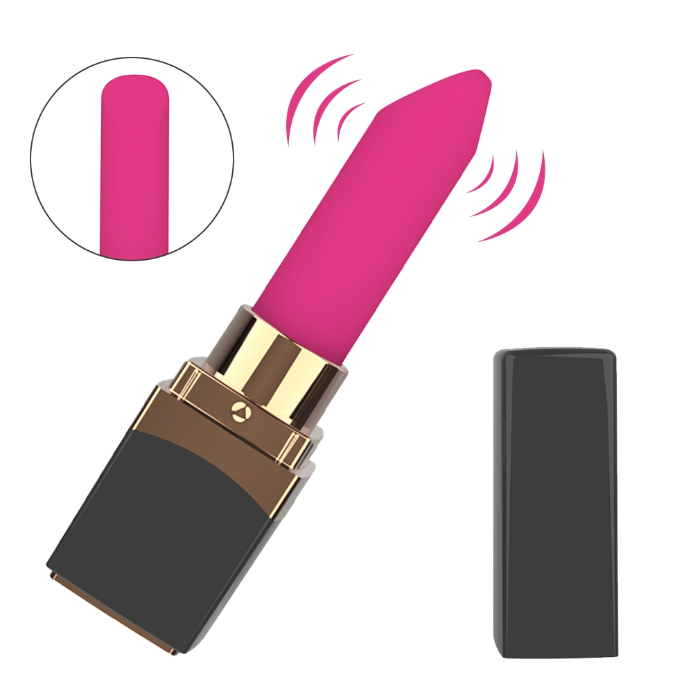 10 modos de vibración magnética USB de silicona vibrador recargable sexo pintalabios para mujeres