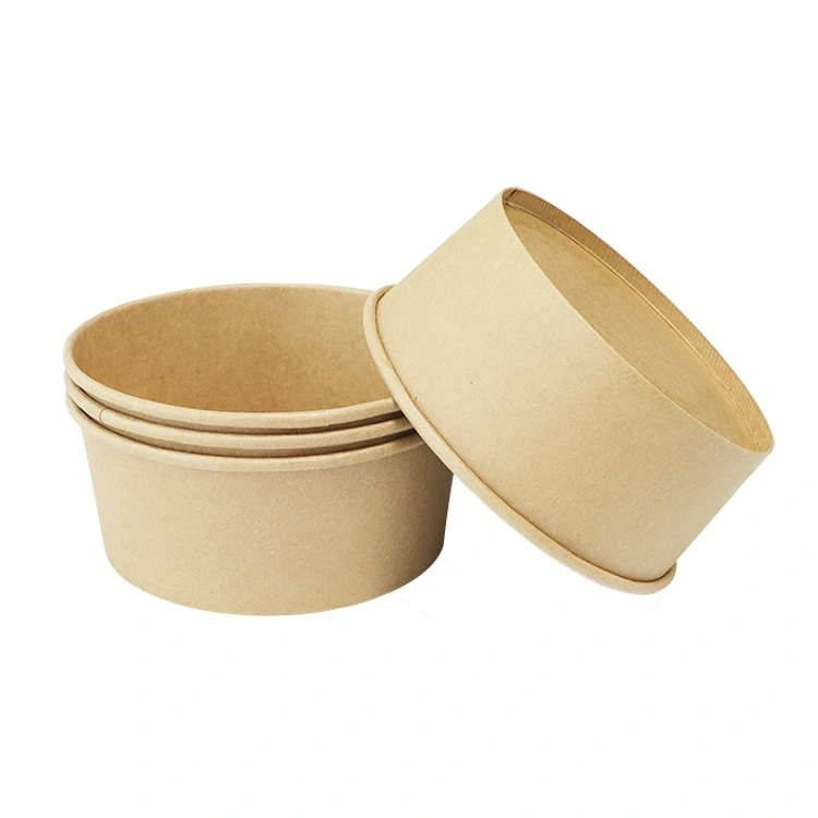 Kraft Salad Bowl papel Salad Bowl papel cuenco cuencos Embalaje de alimentos Contenedores