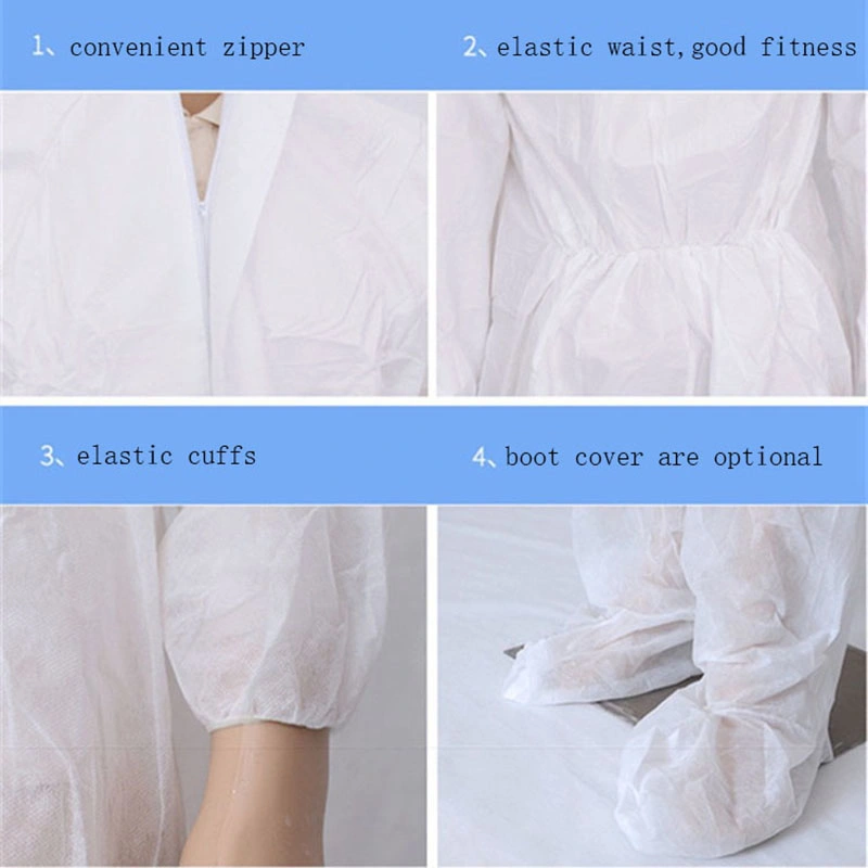 Disposable PP Nonwoven Fabric Dustproof Work Clothes