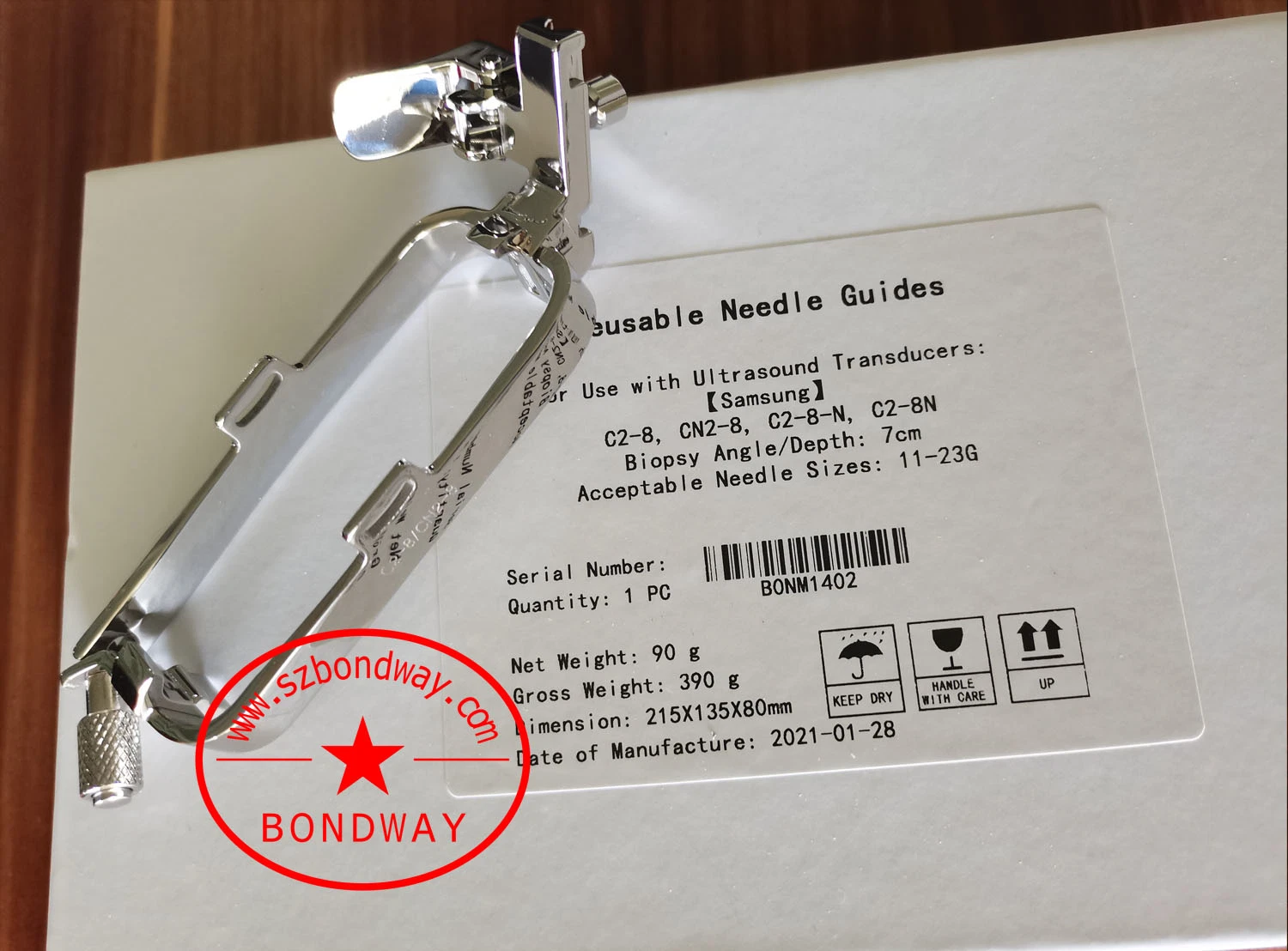 Reusable Biops Needle Guide Bracket for Ge Linear Ultrasound Probe 11L 12L 11L-D 12L-RS 12L-Sc L6-12-RS, Ultrasound Guided Biopsy, Interventional Sonography