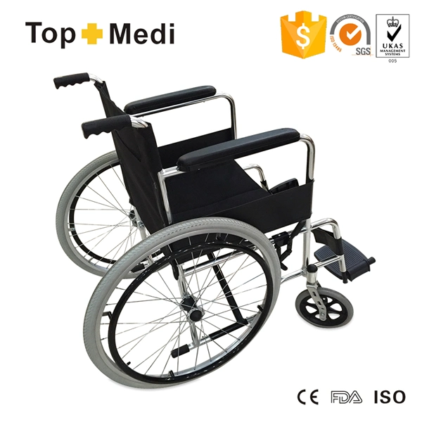 Un buen servicio nuevo Topmedi ordinaria costo Precio de China Home Silla de ruedas manual ligero