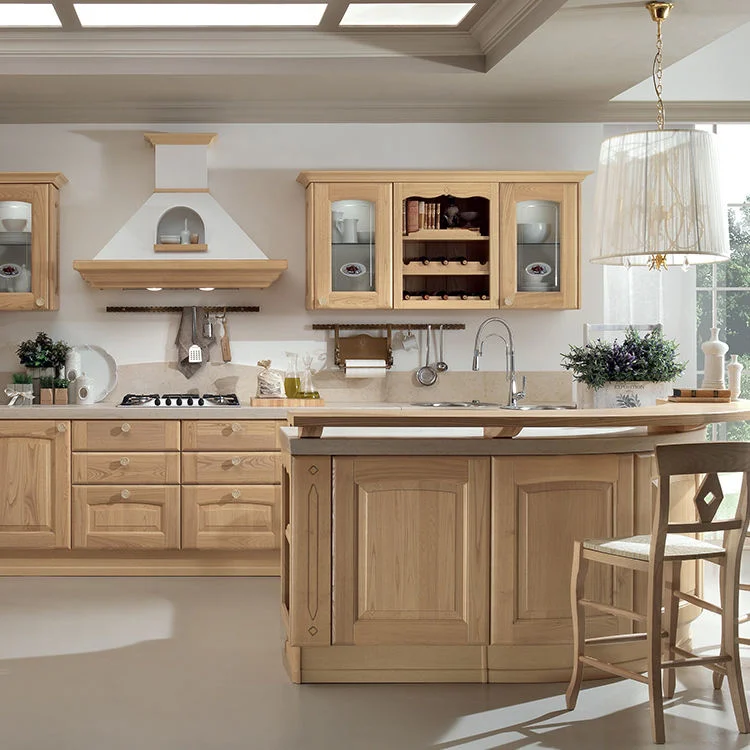 High quality/High cost performance  Antique Furniture Classic Solid Wooden Kitchen