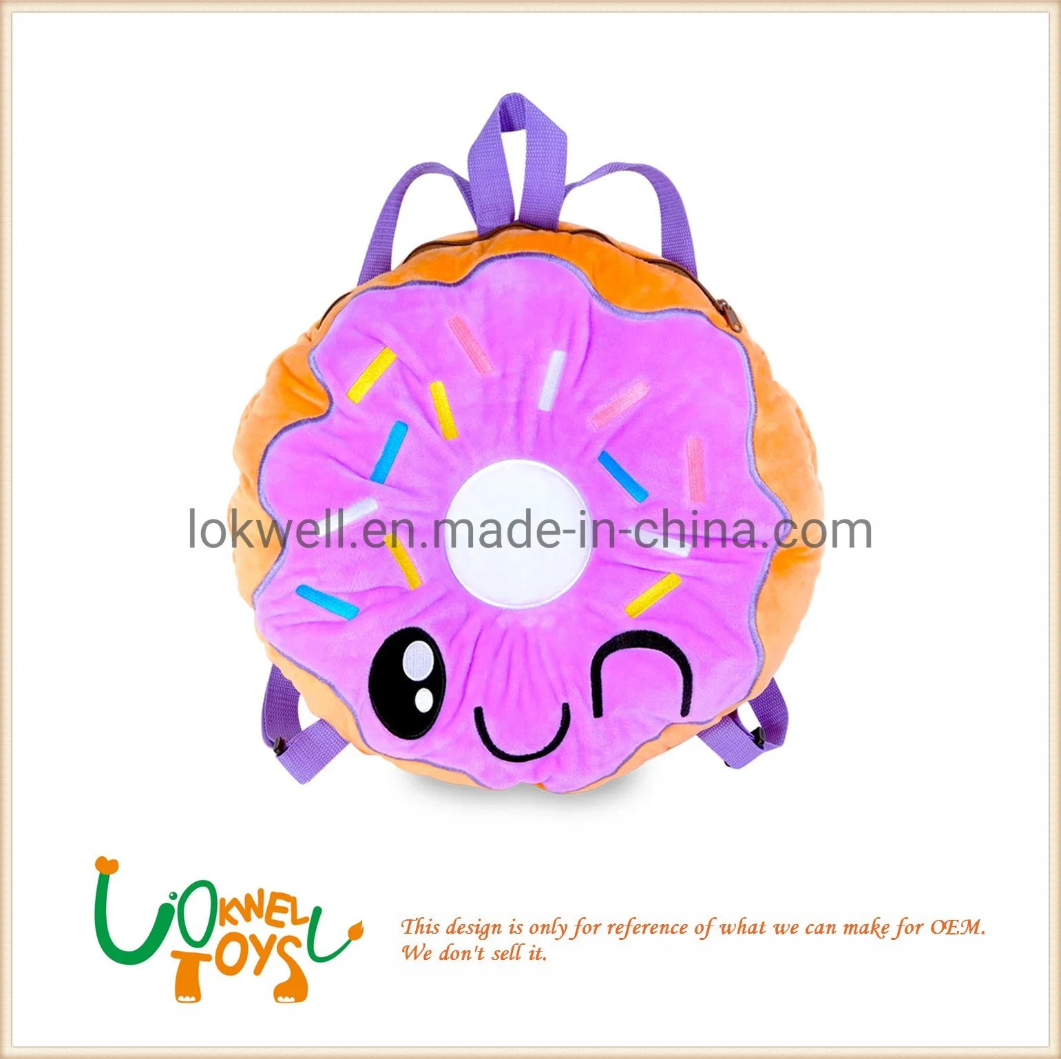 Plush Animal Custom Unicorn Backpack Kids School Bag