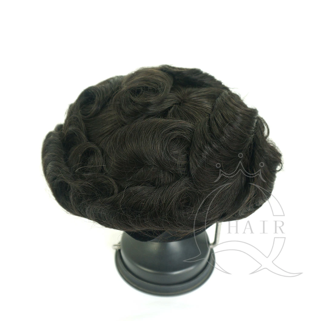 Швейцарская буфет Human Hair Toupees для человека Toupee Lace Toupee Q6 Стиль Toupee спереди PU Toupee волосы человека виг Система волос парикмахерская парикмахерская