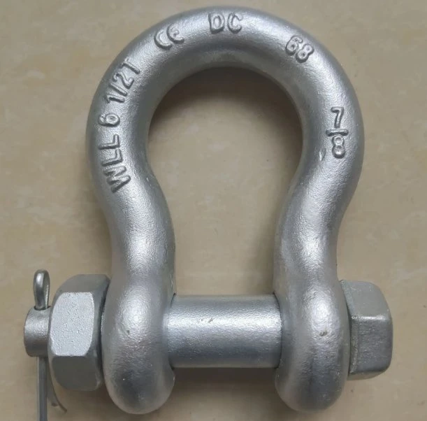 G209 Screw Pin Anchor Shackle / Us Type Drop Forged Bow Shackle