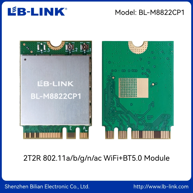 LB-LINK BL-M8822CP1 2T2R 802.11a/b/g/n/ac WiFi5 module USB M.2 Wi-Fi/Bluetooth combiné Module