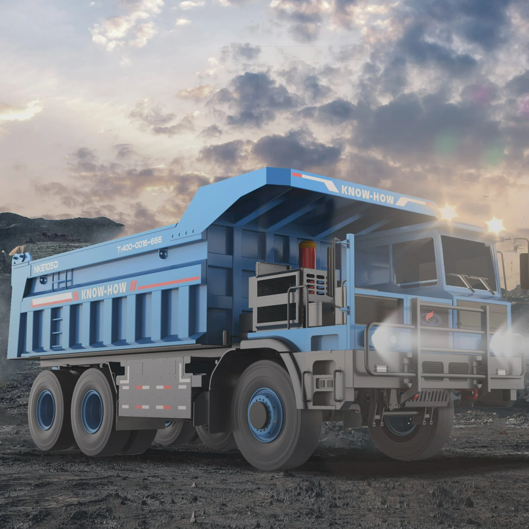 Know-How Factory Directly Sale Nke105D4 105 Tons Grade 422kwh Catl LFP Battery Electrical Rated Loading 70 Tons Zero Emission Electric Cargo Dump Truck