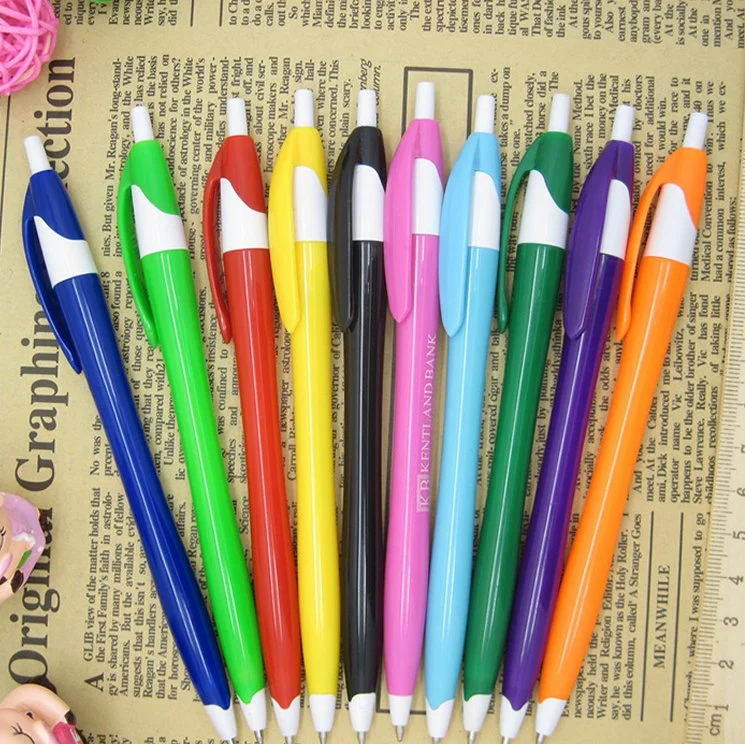 Promotional Cheap White Javelin Style Dart Plastic Pen with Custom Logo