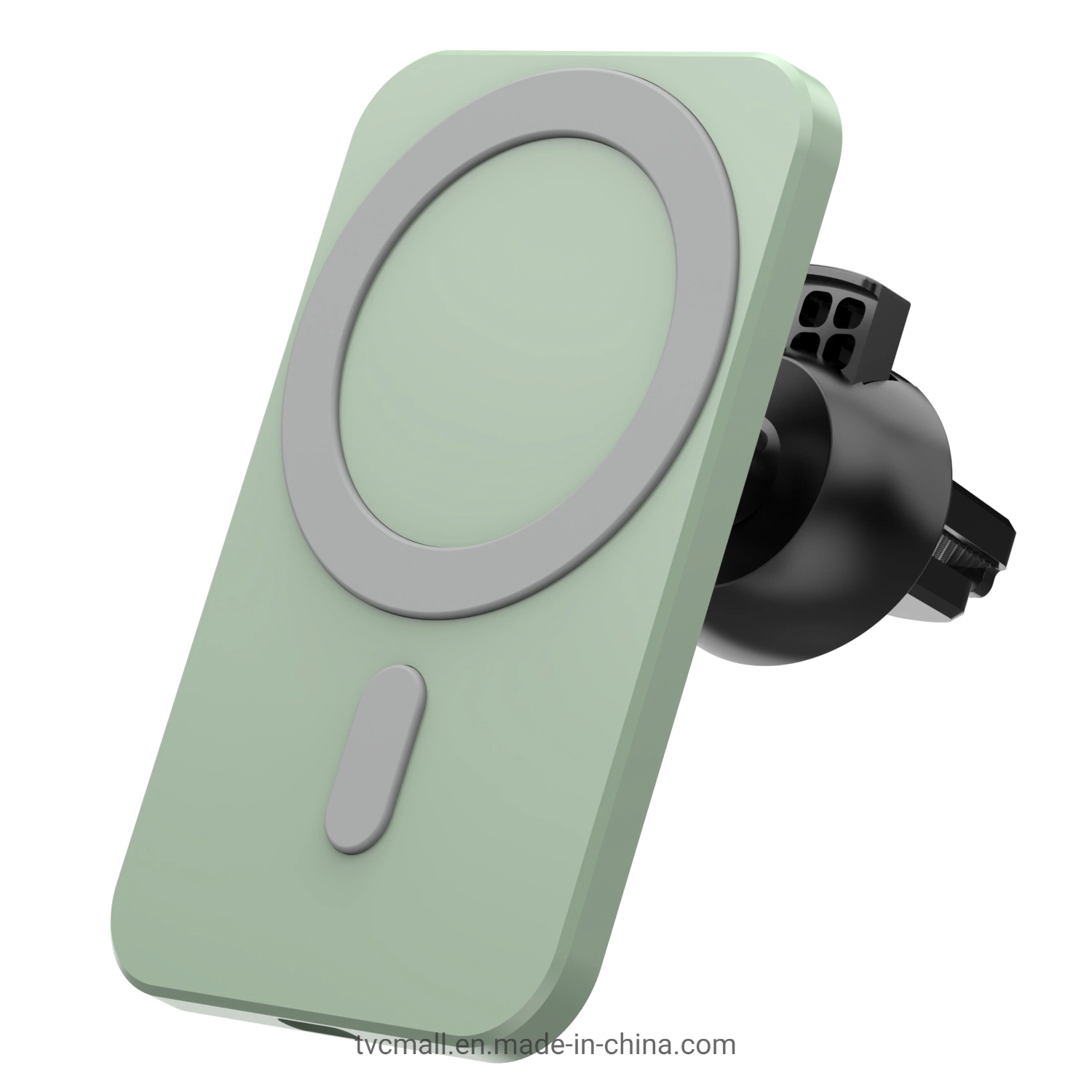 Szdj N16 15W cargador de coche magnético Magsafe carga rápida Aireador cargador inalámbrico teléfono soporte para iPhone 12 Pro Max - Verde