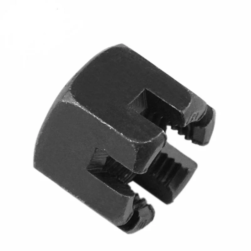 Black High Strength Hexagon Nuts with Fine Thread Slotted Stainless Steel Slotted Hexagon Nuts