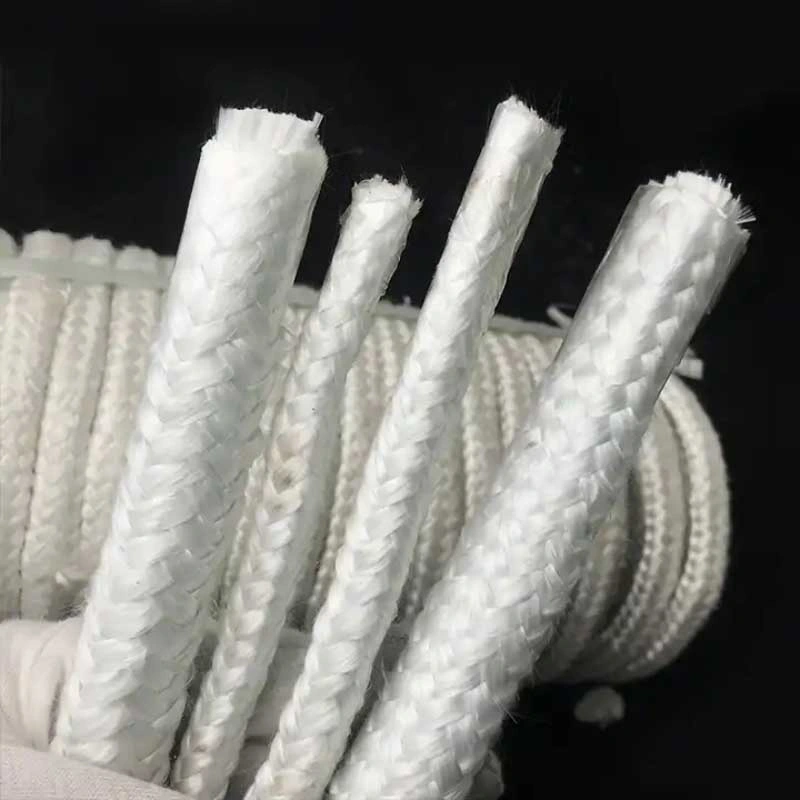 1260 F aislamiento térmico de fibra de vidrio trenzado de cuerda de fibra de vidrio Productos de fibra de vidrio para horno de sellado de la caldera de usar CE, MSDS