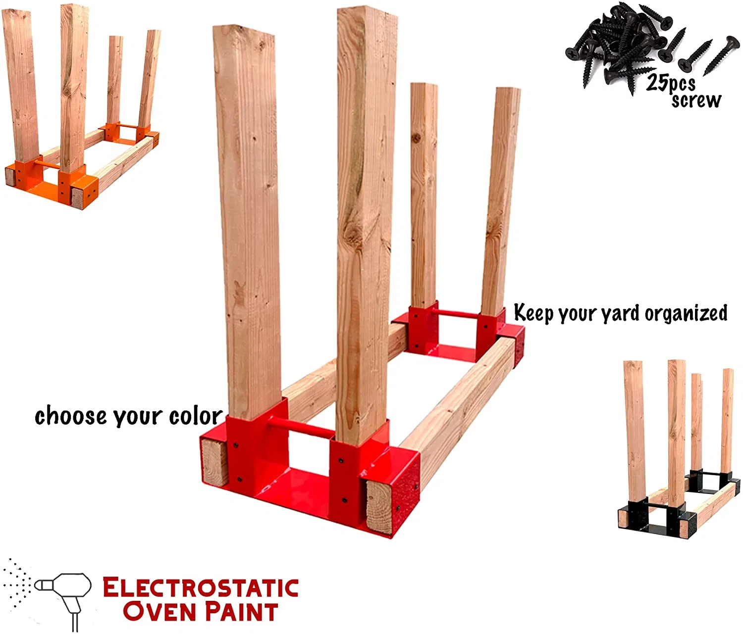 Factory Sale Outdoor Firewood Racks, Fireplace Wood Storage Holder Log Storage Rack