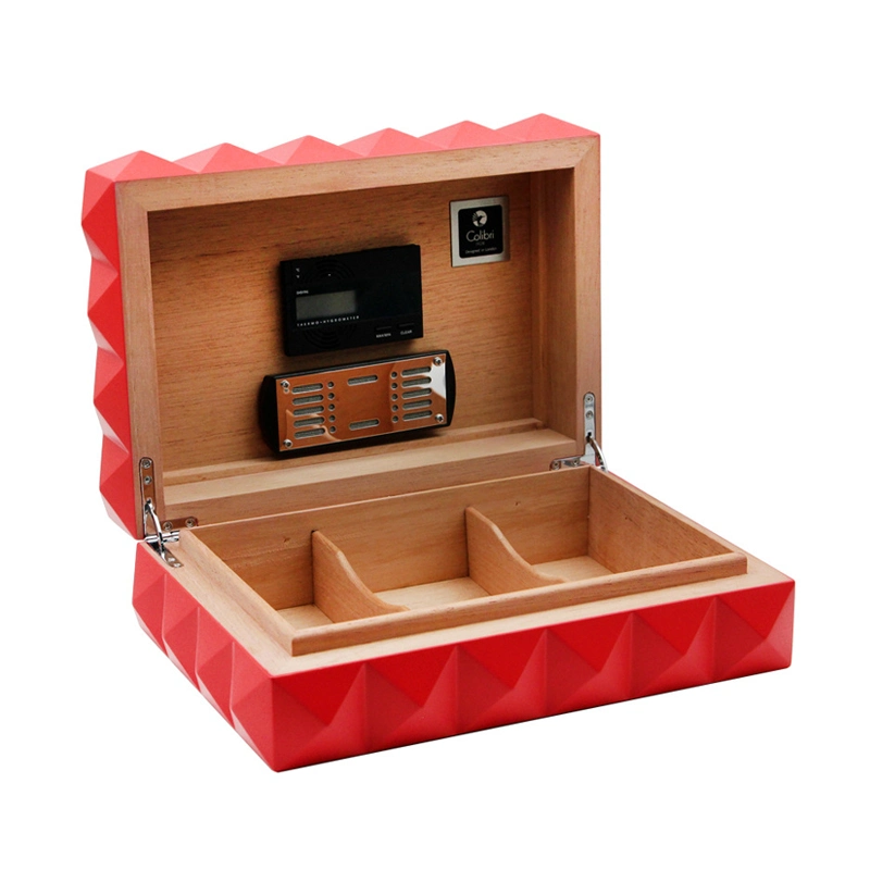 Caixa de arrumação retangular para caixa de madeira para charuto arrumação portátil Cigar natural Caixas de madeira para umidor Acessórios para charutos