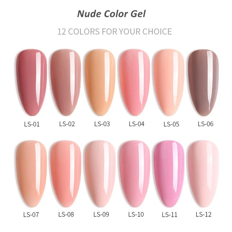 Soak off Beautiful Nail Art 12 Nude Color Gel Polish Professional Products Supplies Nail