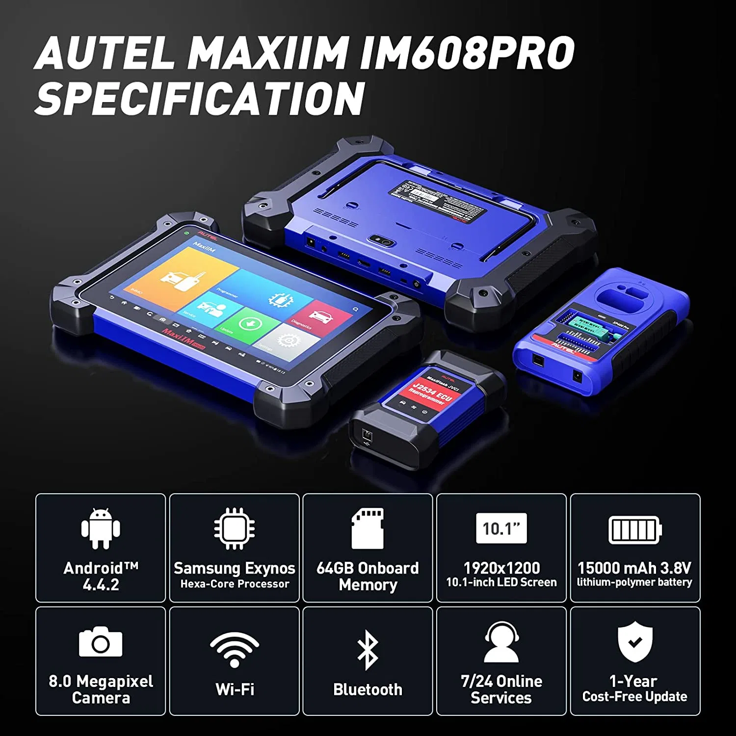 Autel Maxiim im608 PRO IMMO Llavero Herramienta de programación con mayor XP400 PRO la codificación de la ECU, la herramienta de diagnóstico bidireccional