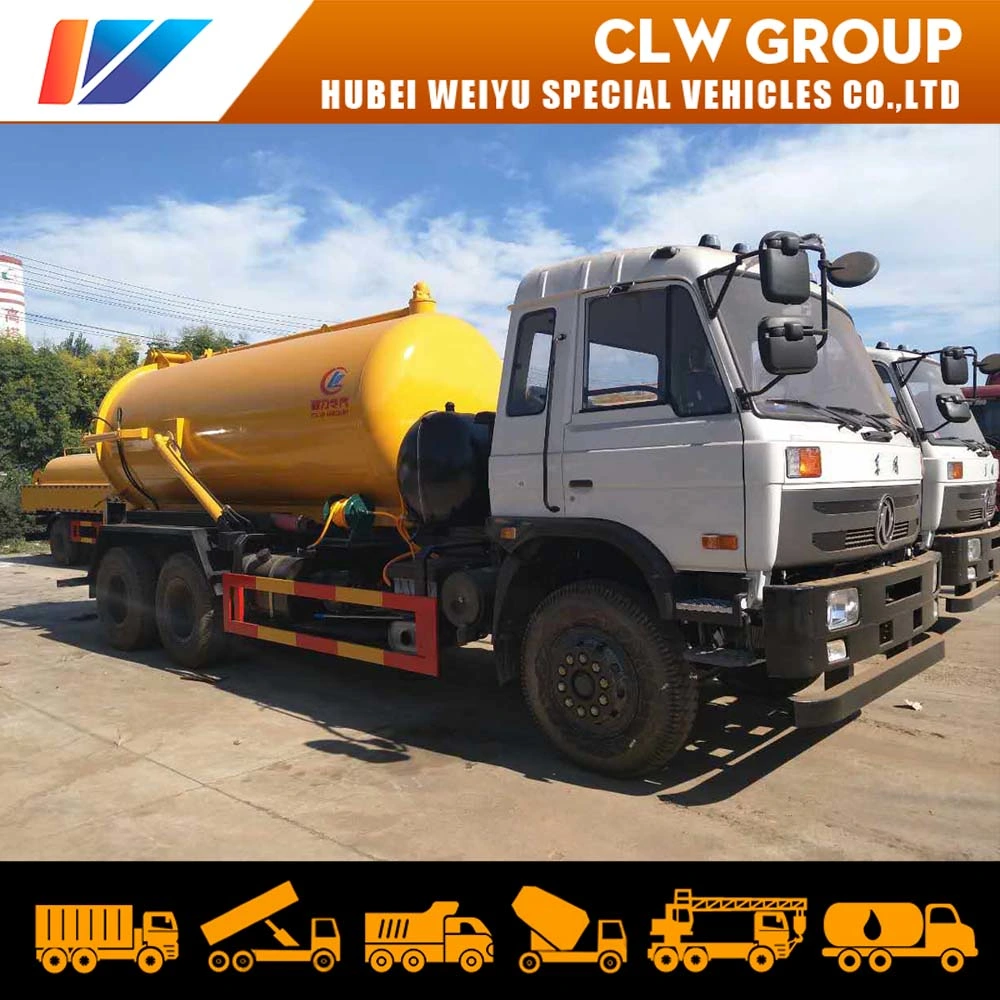 Customized 18m3 Vacuum Pump Cleaning Slurries Sludges Sewage Suction Truck