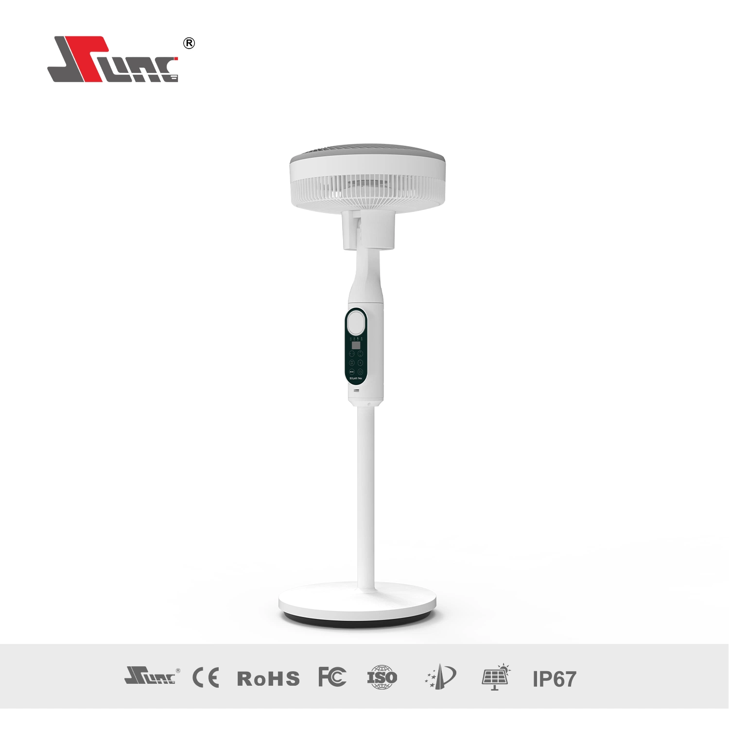 Shutdown Memory Wind Speed and Shaking Head Function Stand Table Fan Air Circulator Fan Electric Fan and Solar Charging Outdoor